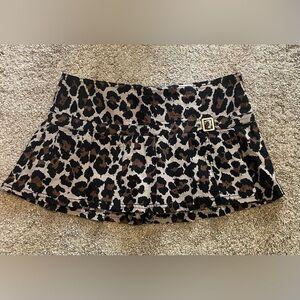 BDG - Animal Print Skirt with Gold Accent - Size XS